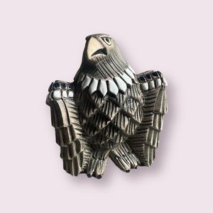 Artesania Rinconada Eagle Figurine Artist Signed Accent Piece 5” Tall